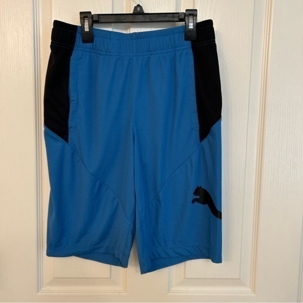 Puma Men’s Performance Cat DryCell athletic Shorts in Blue/Black Size S
